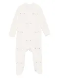 Donsje lamb-applique ribbed babygrow - White