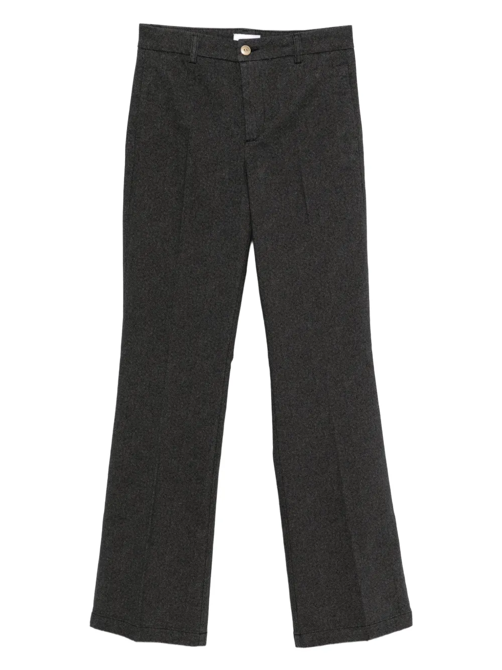 40 Weft Chevron-patterned Pants In Gray