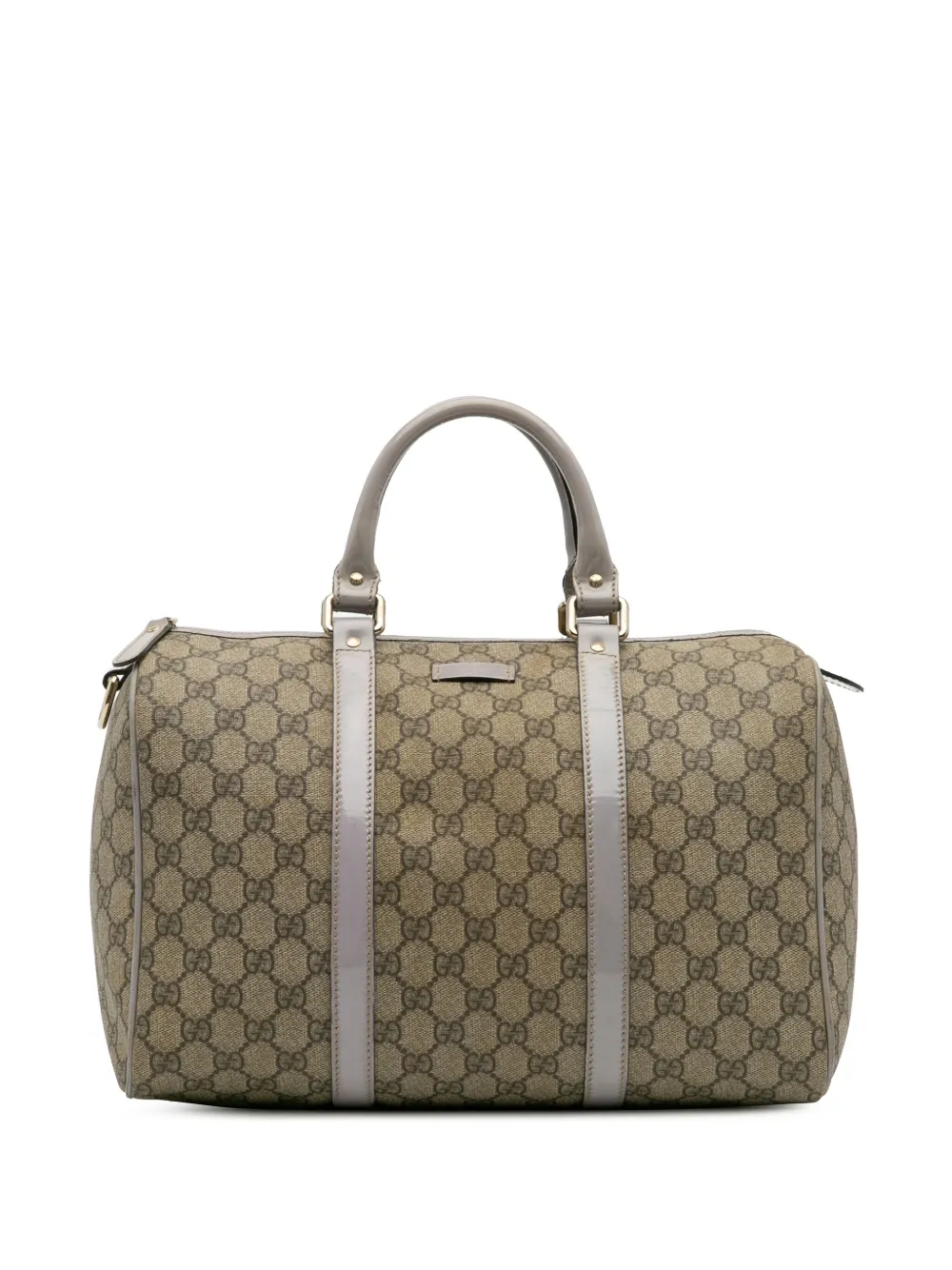 Pre-owned Gucci 2016-2025 Gg Supreme Joy Boston Bag In Brown