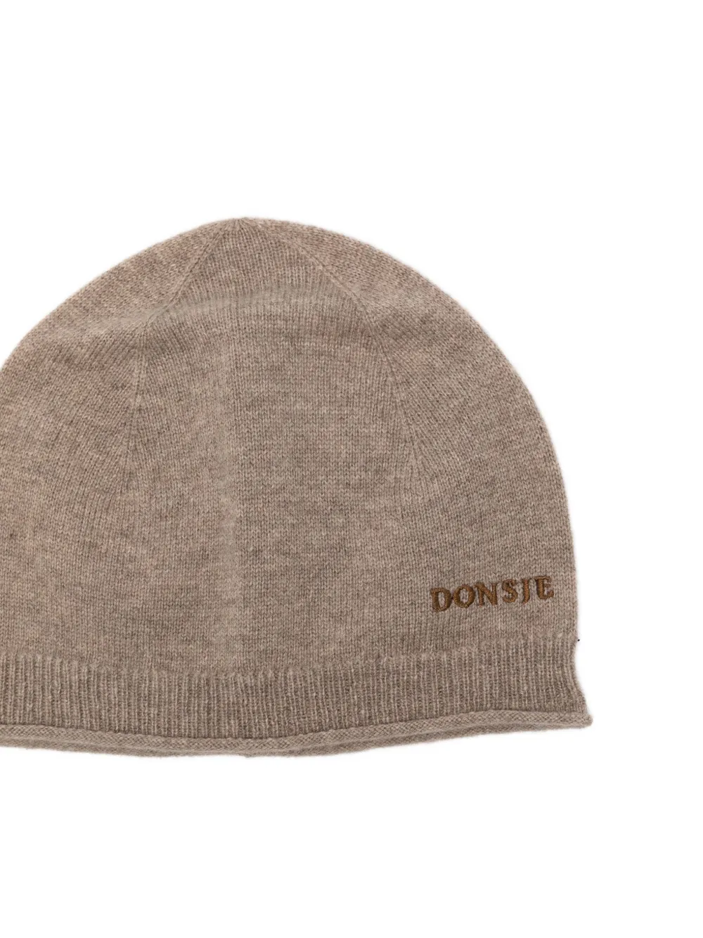 Donsje Logo-embroidered Beanie In Brown