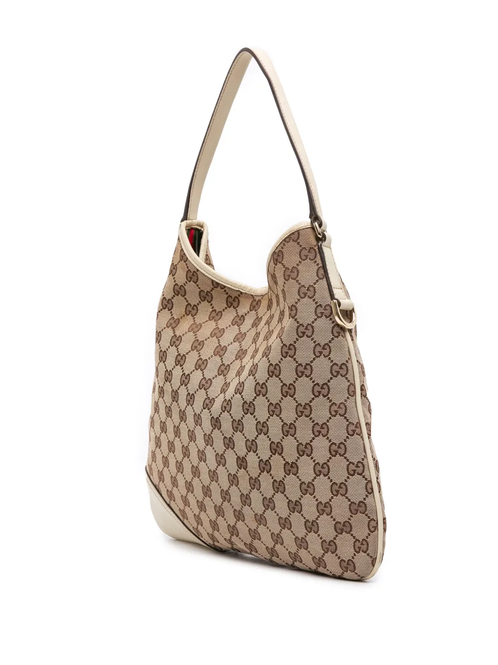 Pre-owned Gucci 2016-2025 Gg Canvas New Britt Hobo Bag In Brown