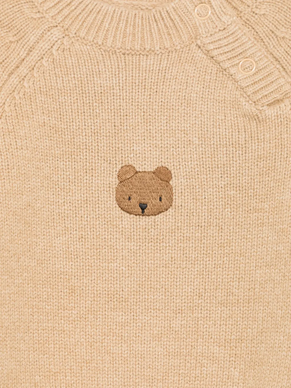 Donsje Embroidered-bear Sweater In Nude