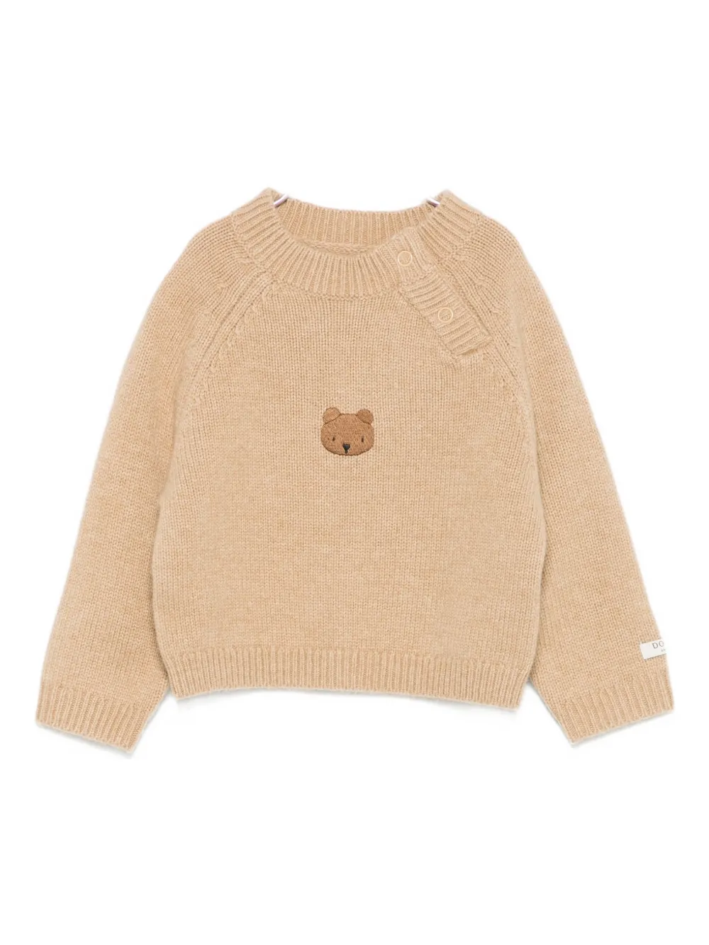 Donsje Embroidered-bear Sweater In Nude