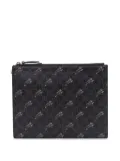 Gucci Pre-Owned 2000-2015 GG Supreme Tigers Zip Wristlet Pouch clutch bag - Black