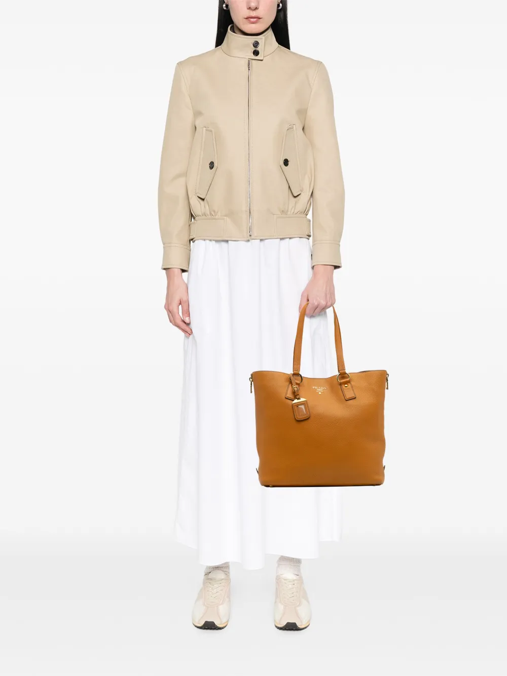 Prada Pre-Owned 2000-2025 Vitello Daino Side Zip tote bag | Pre-Owned | Image 2
