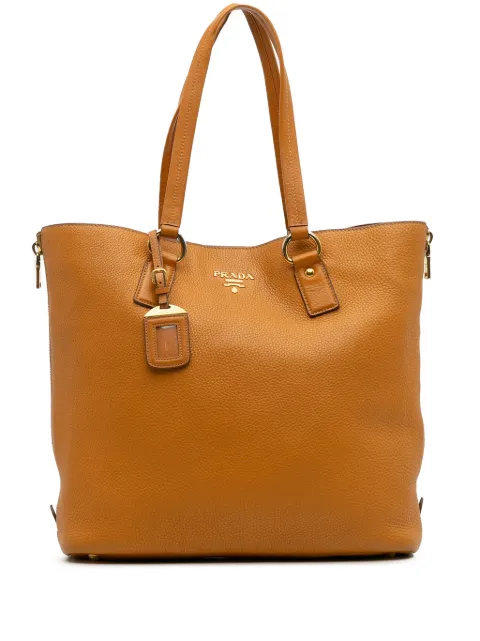 Prada Pre-Owned 2000-2025 Vitello Daino Side Zip tote bag