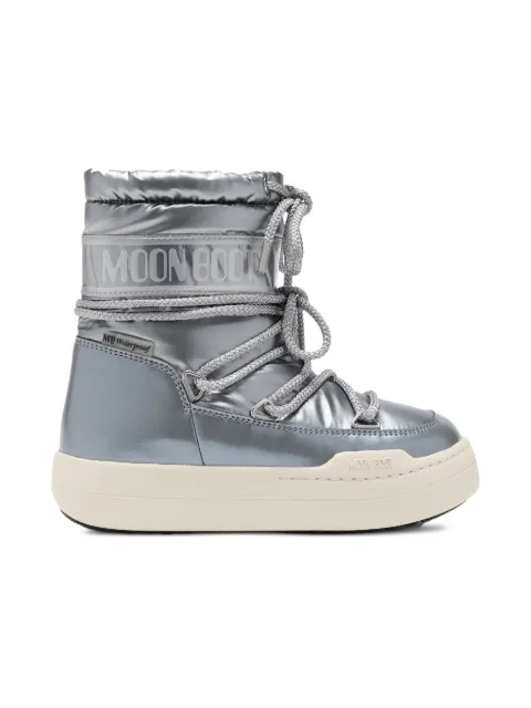 Moon Boot Kids logo-print lace-up boots