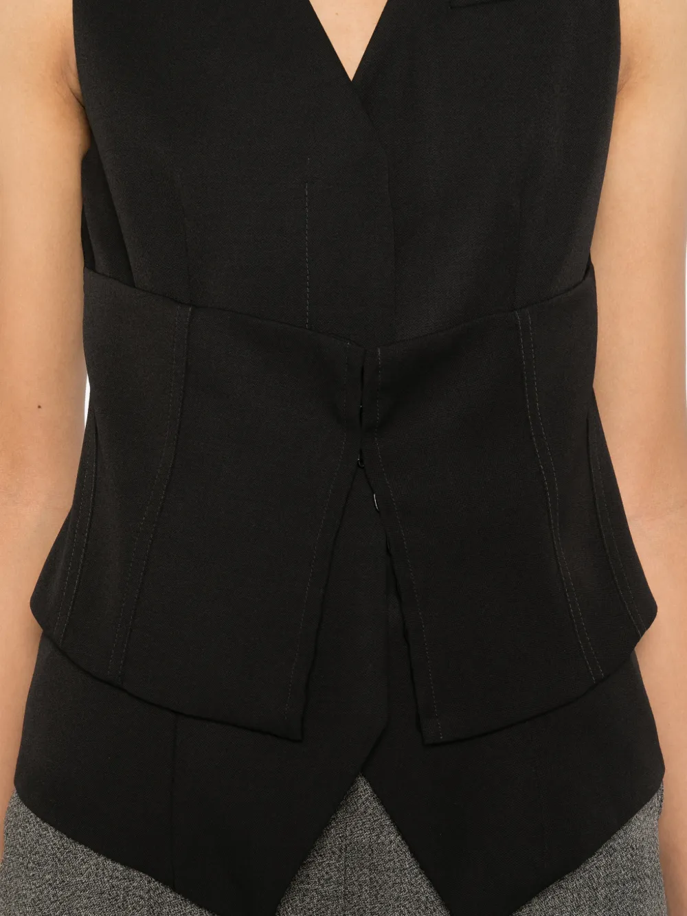 Alexander McQueen Gilet met gestrikte taille Zwart