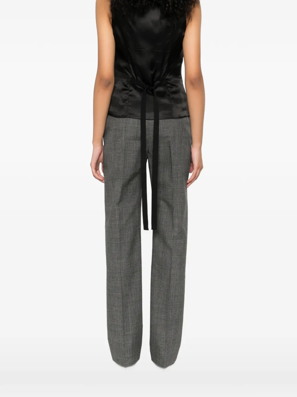 Alexander McQueen Gilet met gestrikte taille Zwart