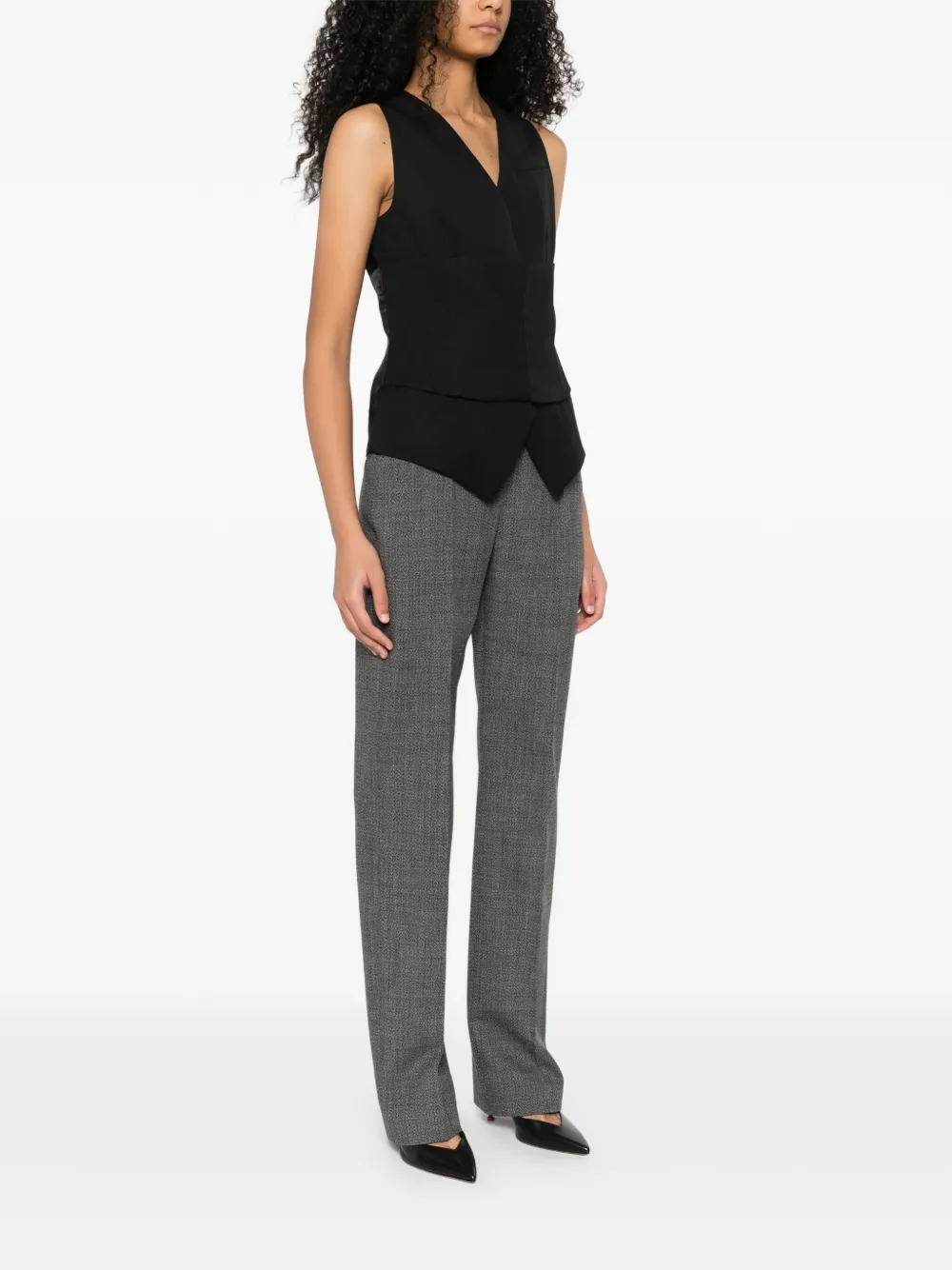 Alexander McQueen Gilet met gestrikte taille Zwart