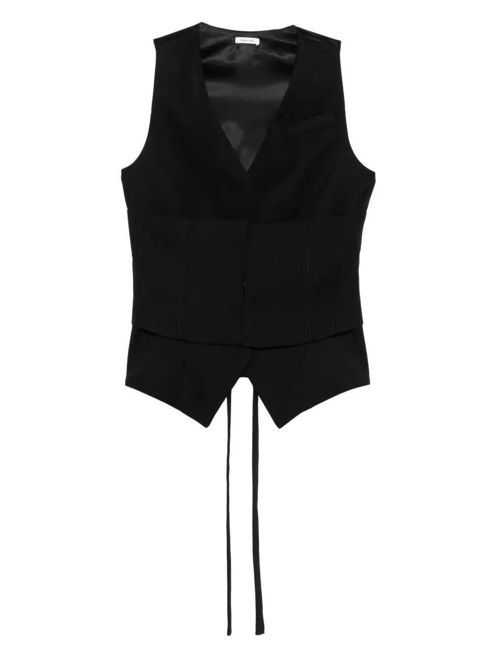 Alexander McQueen tie waist vest - Black