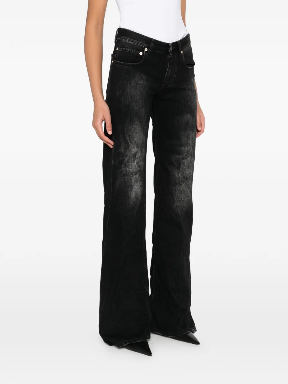 Balenciaga Jeans met vervaagd effect Zwart