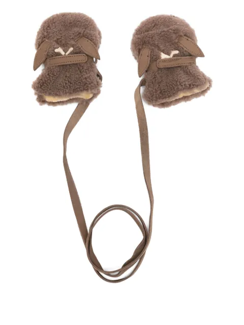 Donsje faux-shearling mittens