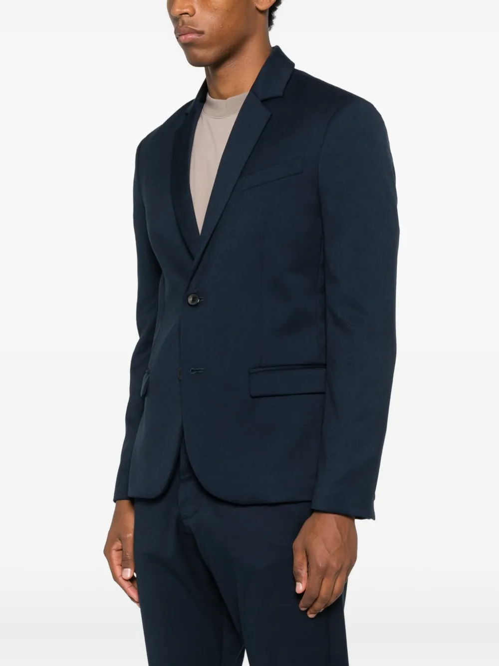 Imperial Single-breasted Cotton Blazer In Blue