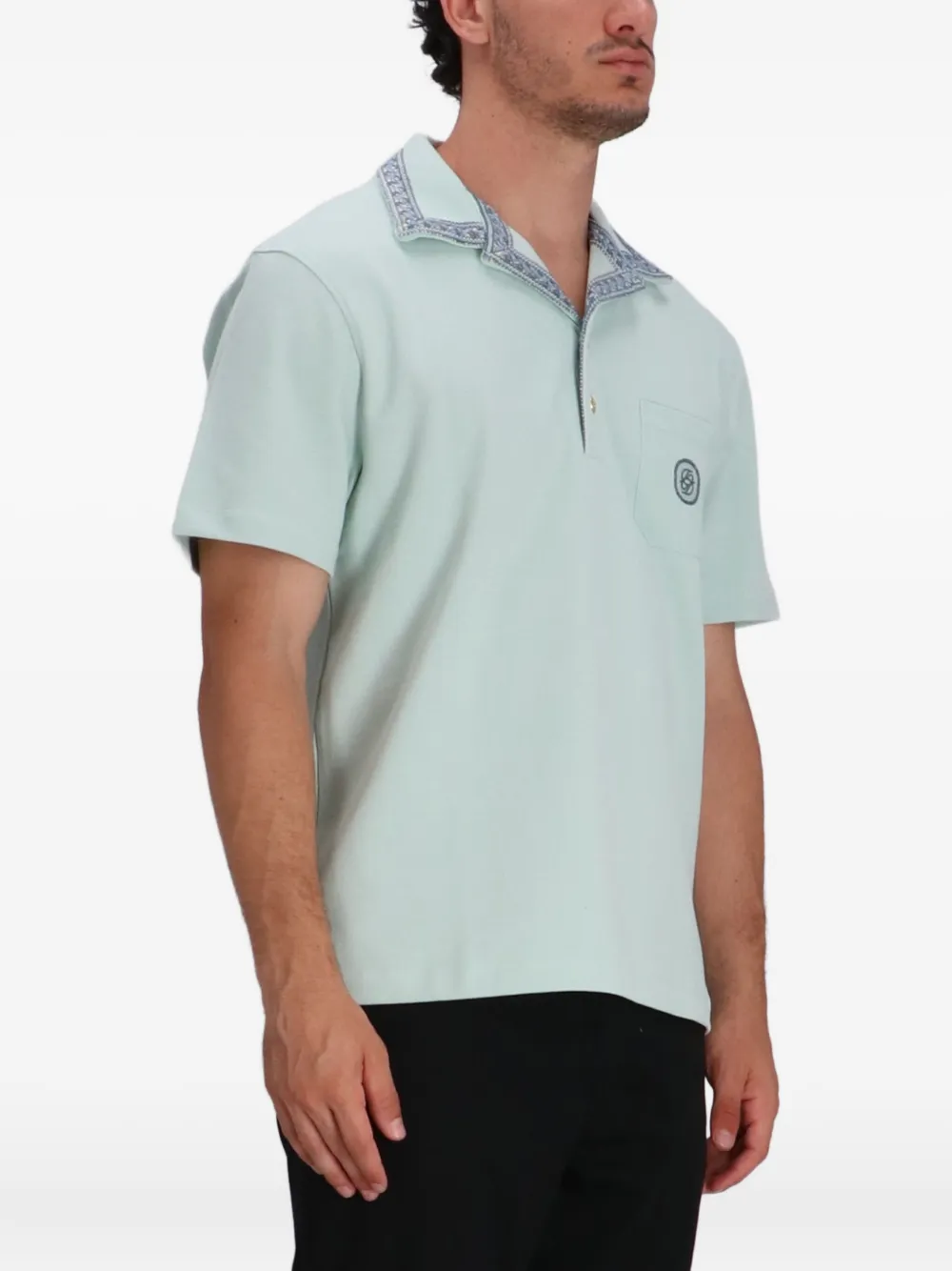 Drôle De Monsieur Le Polo D Miroir poloshirt Blauw
