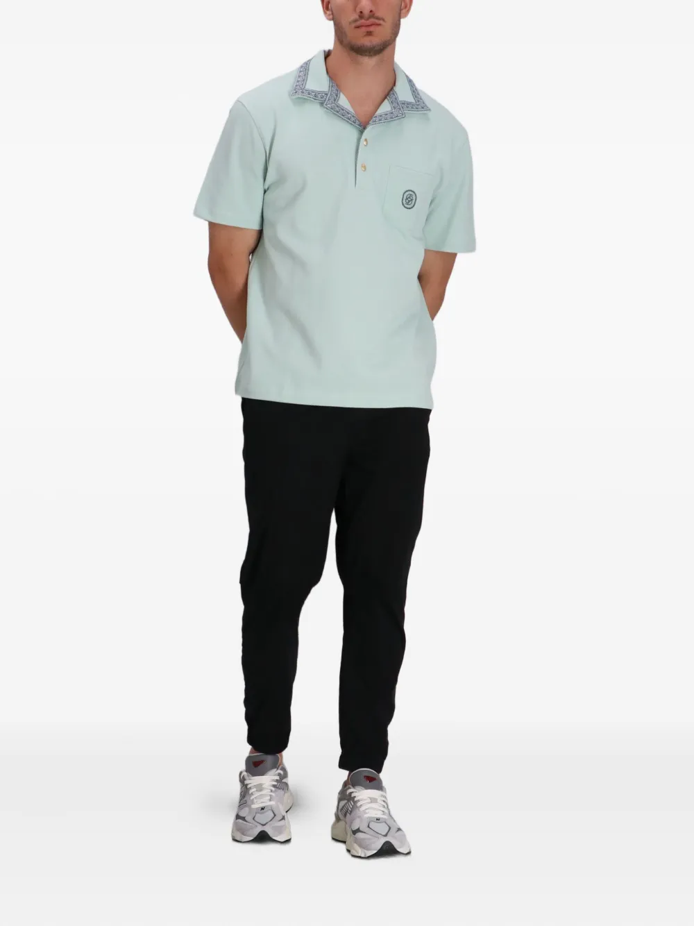 Drôle De Monsieur Le Polo D Miroir poloshirt - Blauw