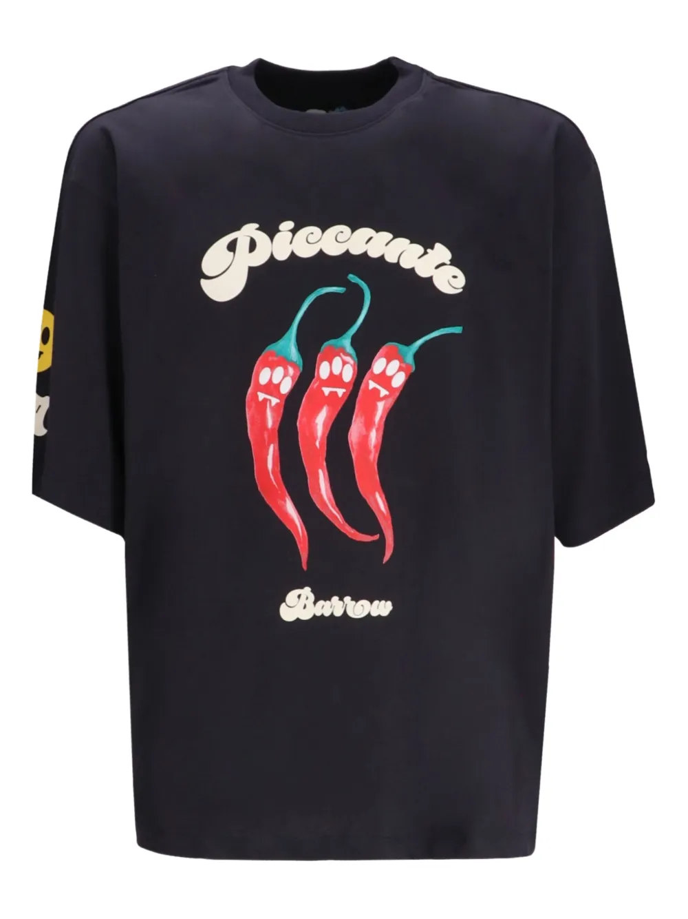 BARROW chilli-print cotton T-shirt | Blue | Image 1