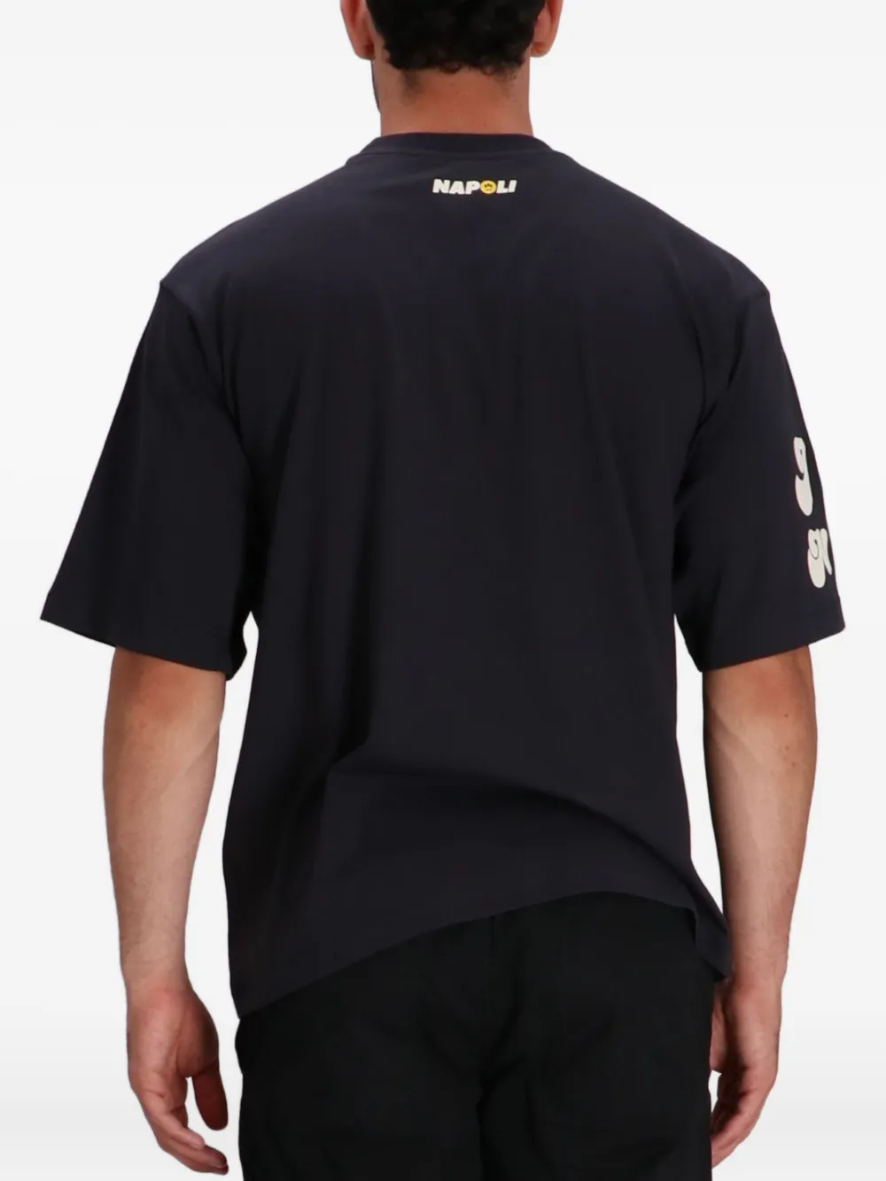 BARROW Katoenen T-shirt met print Blauw