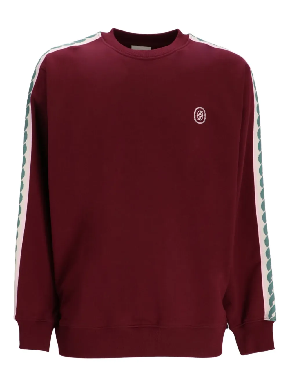 Drôle De Monsieur tape-detail cotton sweatshirt | Red | Image 1