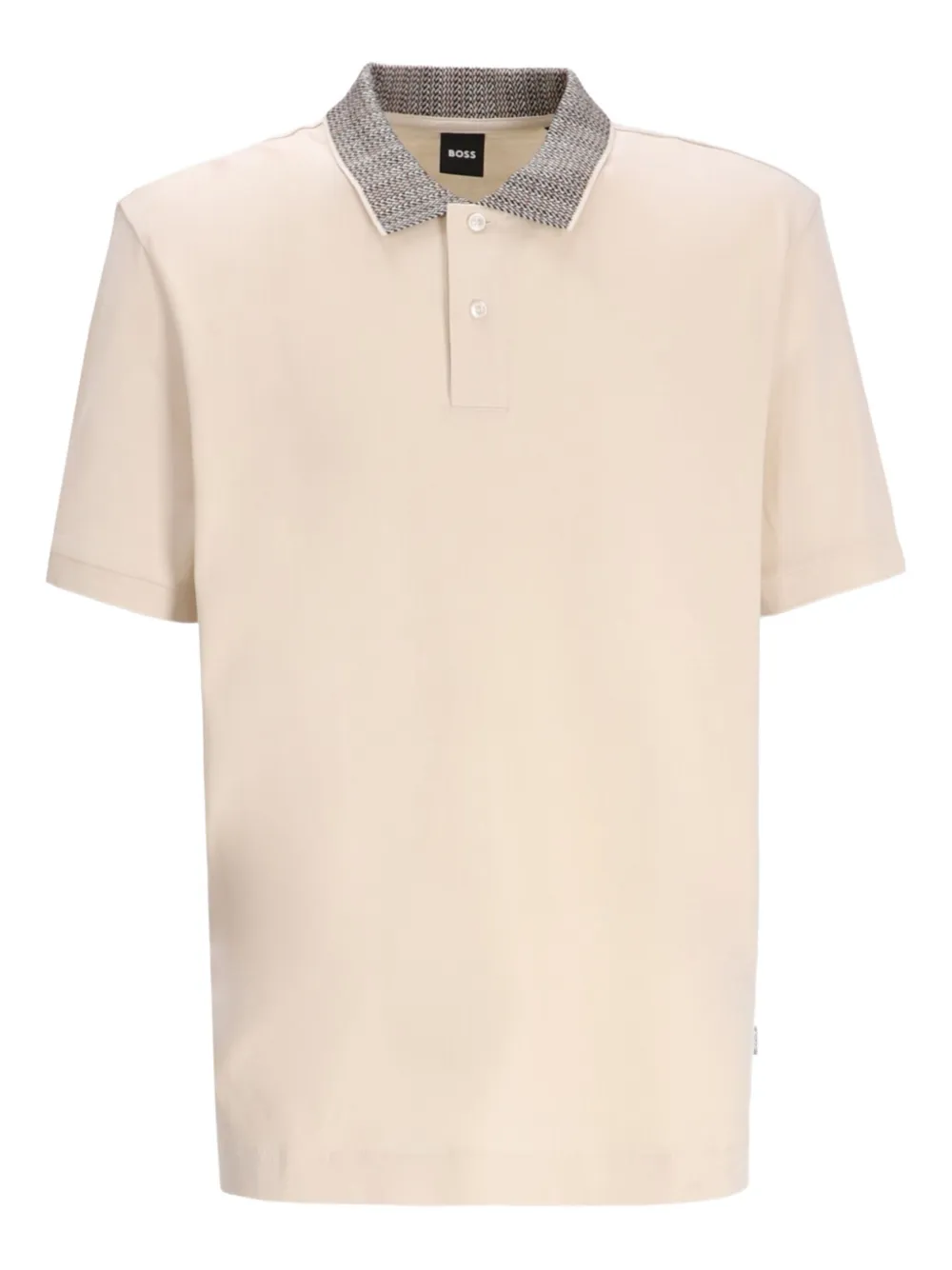 BOSS Polo con colletto a contrasto - Toni neutri