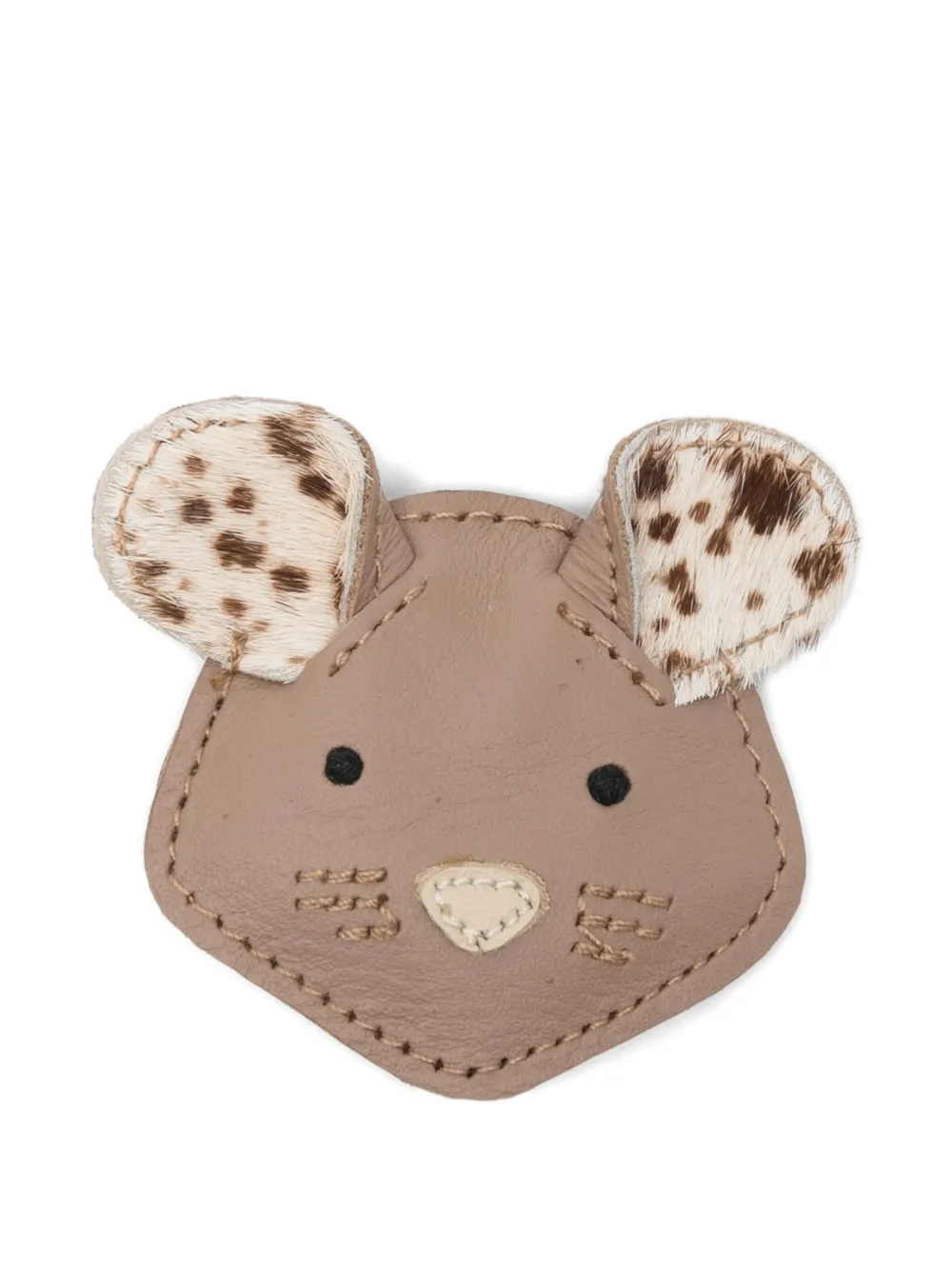 Donsje mouse-face leather hair clip | Neutrals | Image 1