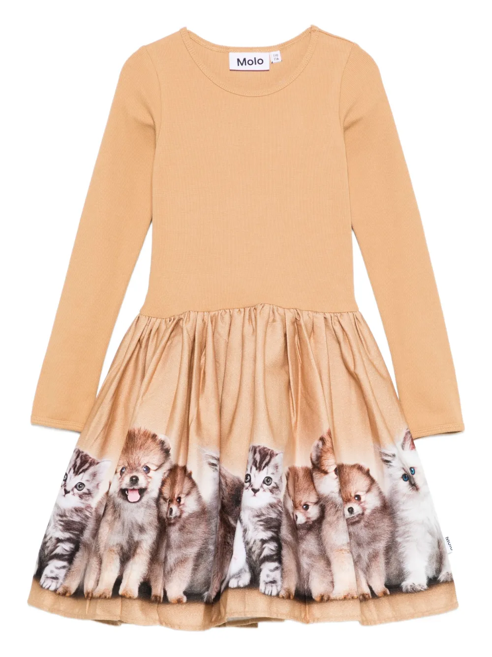 Molo long-sleeve animal-print dress | Neutrals | Image 1