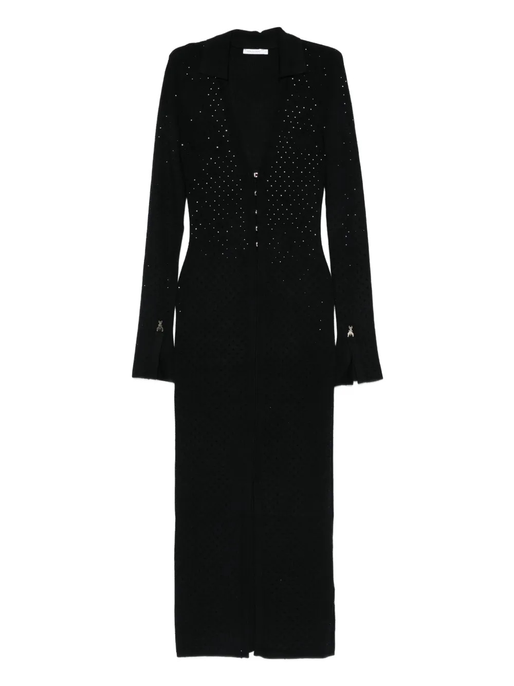 Patrizia Pepe embellished button-front midi dress | Black | Image 1