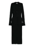 Patrizia Pepe embellished button-front midi dress - Black
