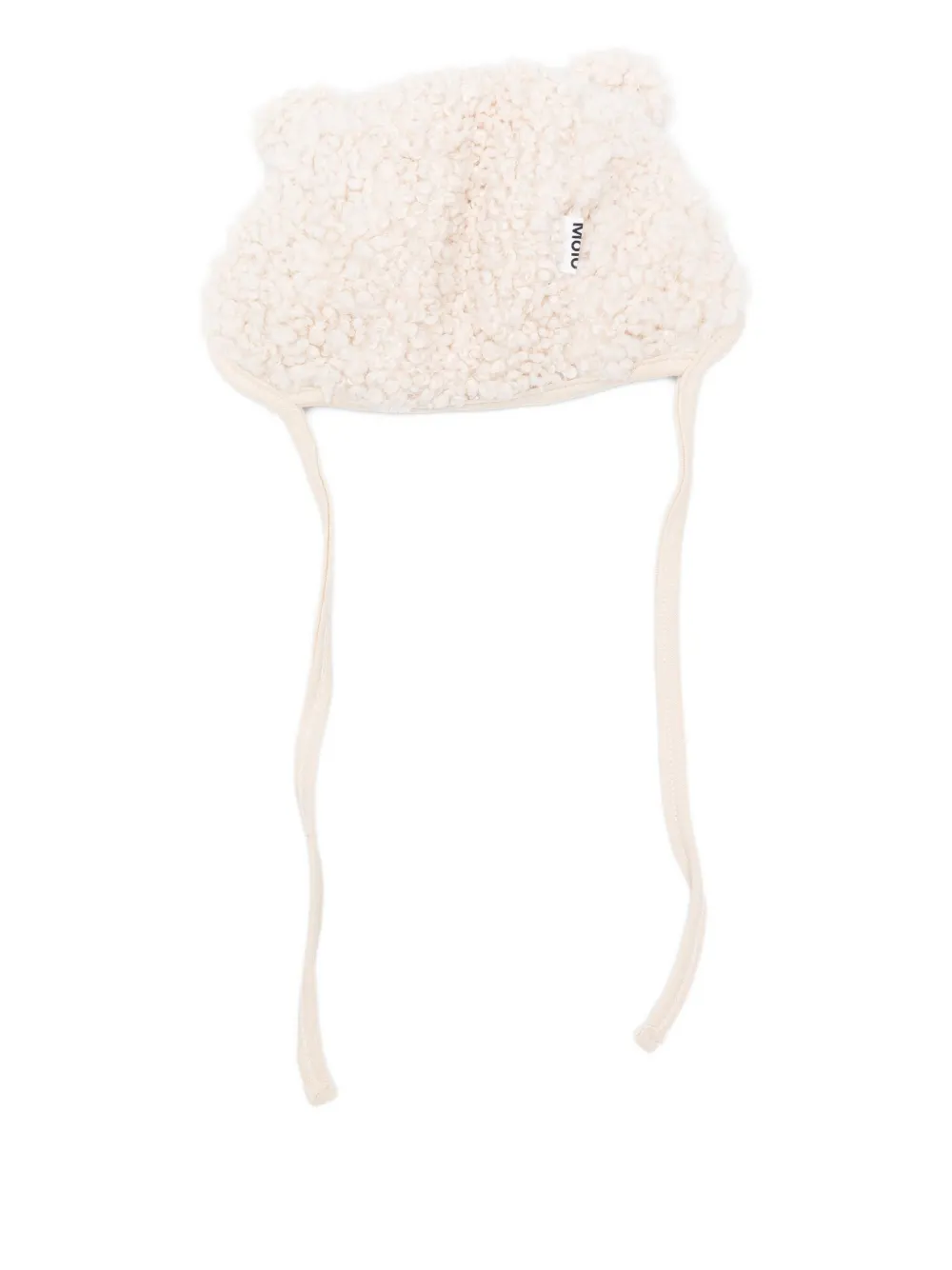 Molo bear-face bobble hat - Beige