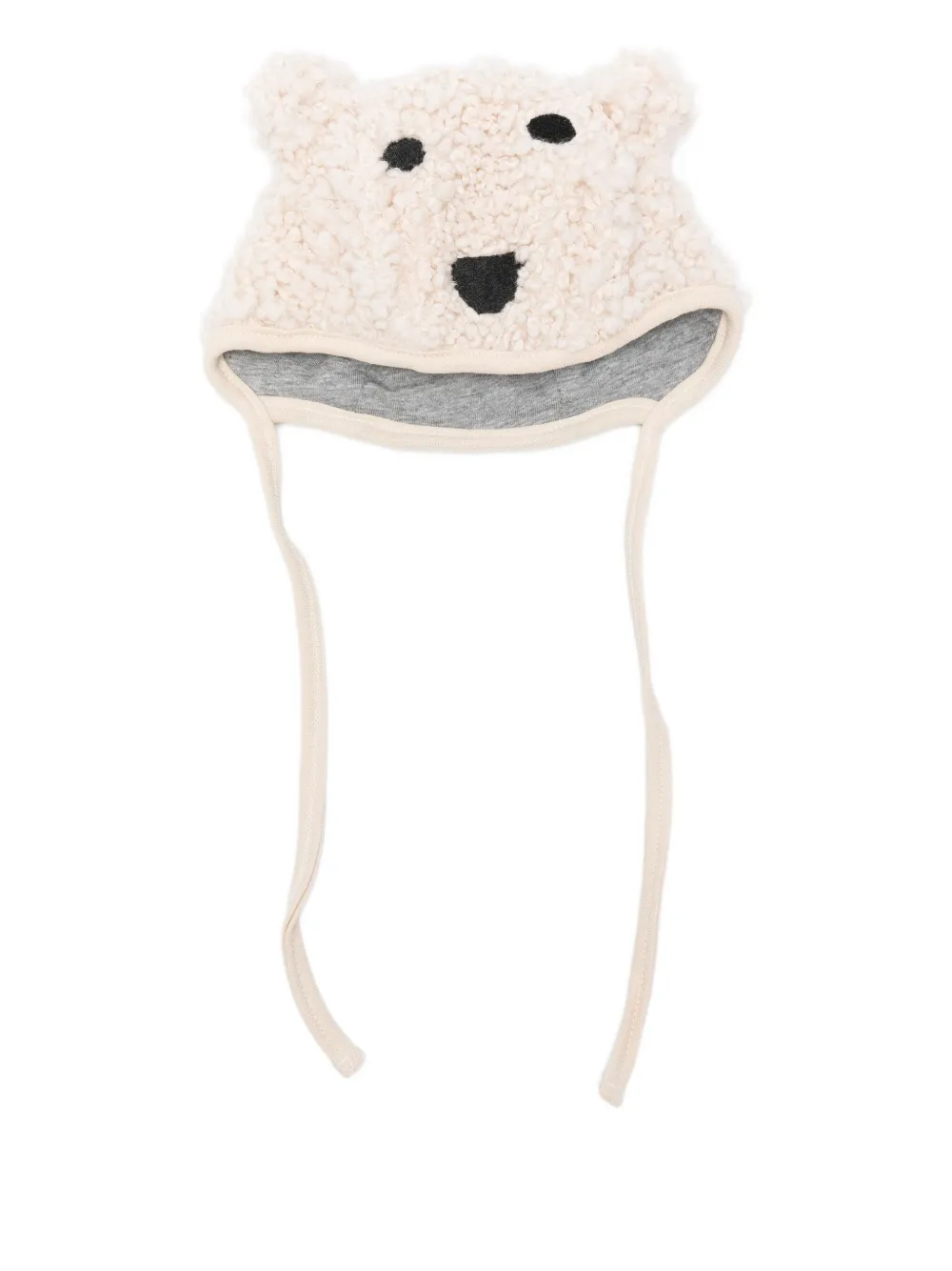 Molo bear-face bobble hat | Neutrals | Image 1