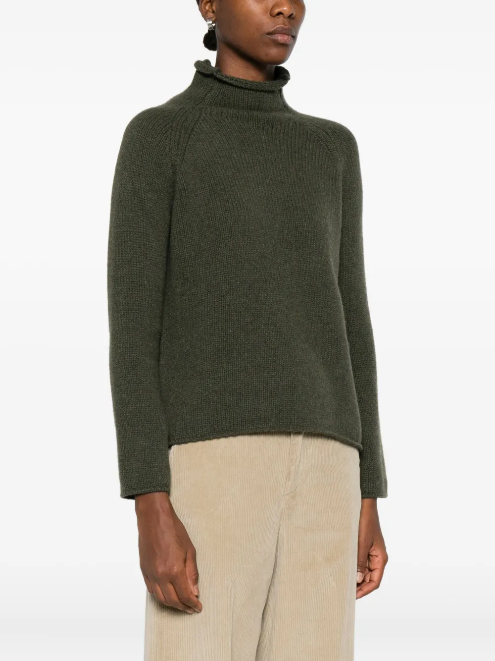 Scaglione Mock-neck Sweater In Green