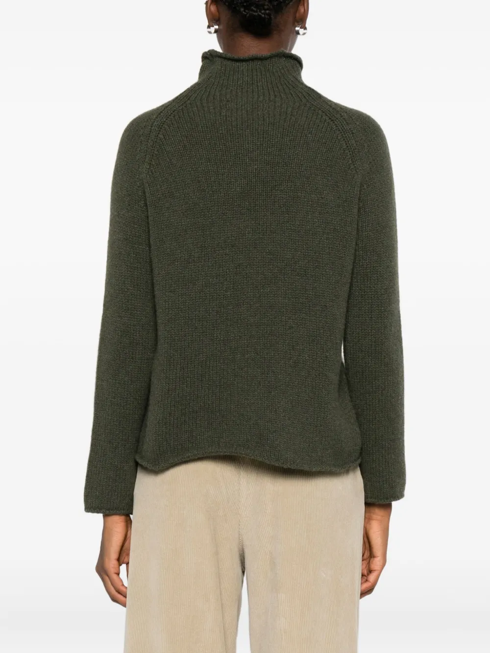 Scaglione Mock-neck Sweater In Green