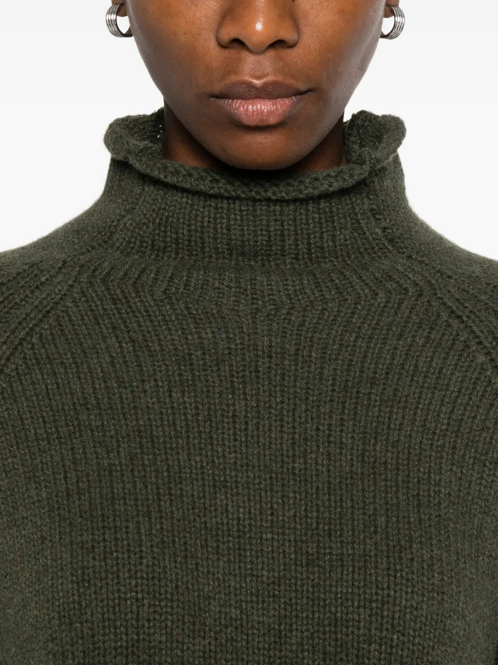 Scaglione Mock-neck Sweater In Green
