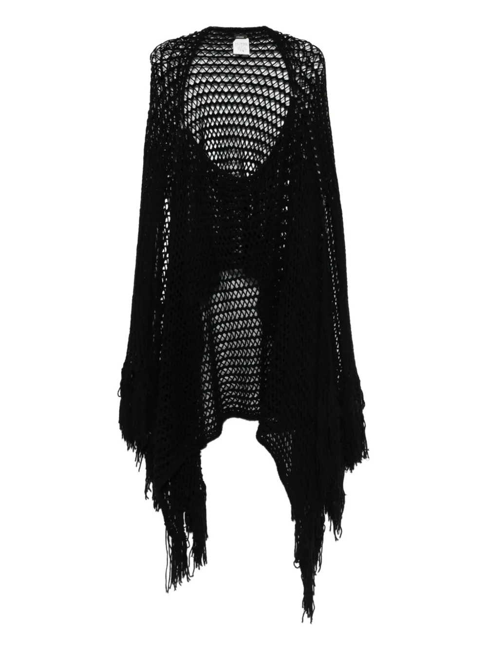 Gianfranco Ferré Pre-Owned mascada con flecos 1990 | negro | Image 1