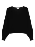 SCAGLIONE v-neck balloon-sleeve sweater - Black