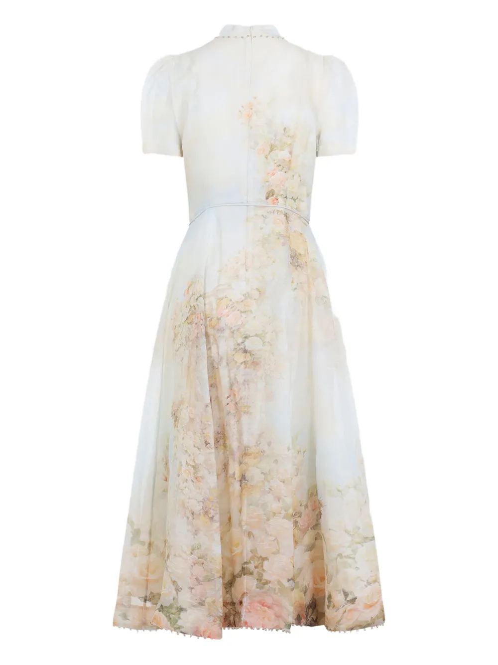 ZIMMERMANN Memento floral-print midi dress - Wit
