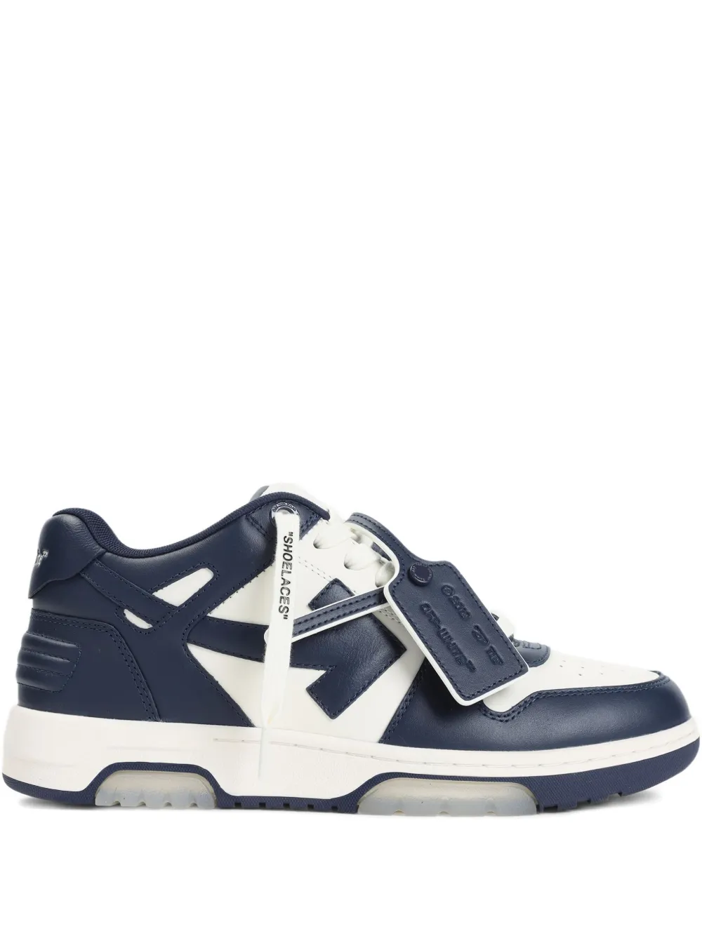 Off-White Out Of Office arrow-patch leather sneakers Blue