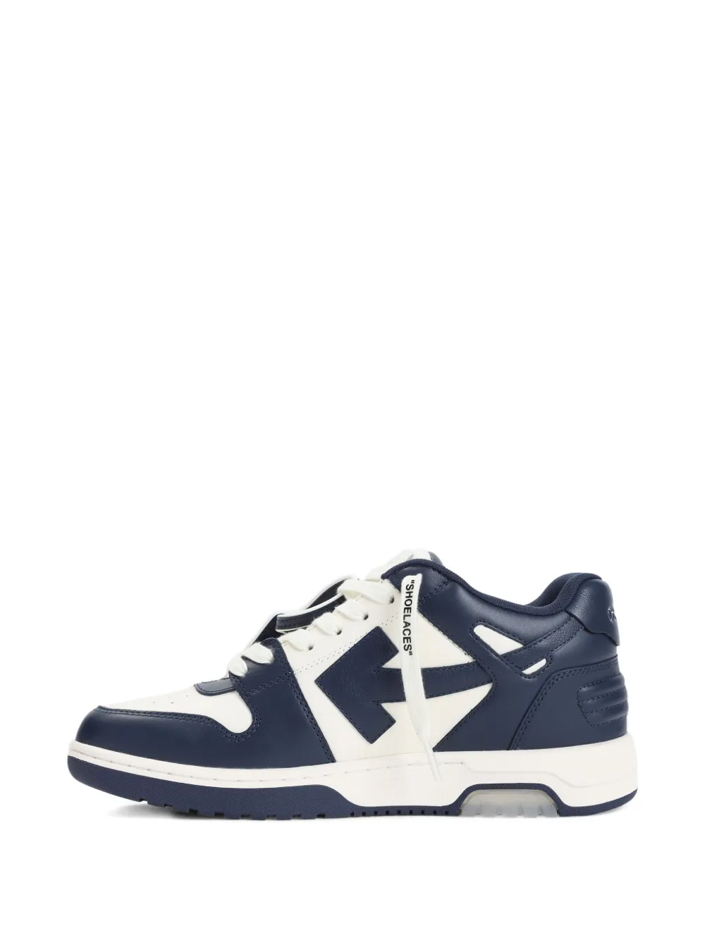 Off-white Out Of Office Arrow-patch Leather Sneakers In Blue
