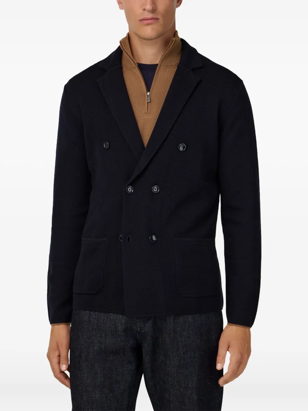Boggi Milano Gebreide blazer Blauw