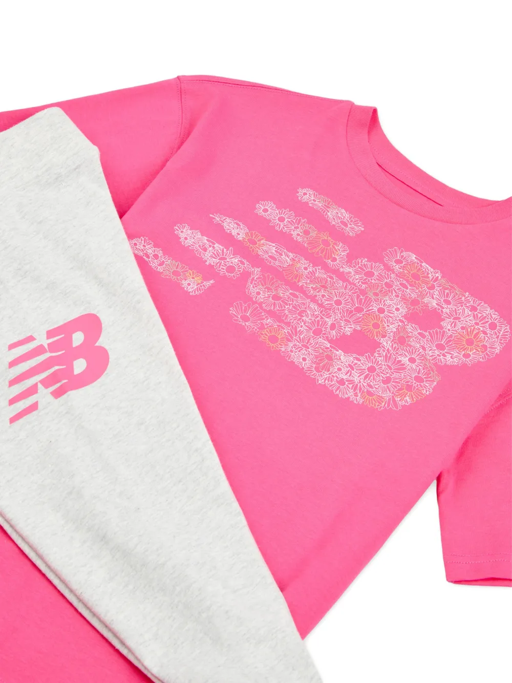 New Balance Kids Trainingspak met logoprint Roze