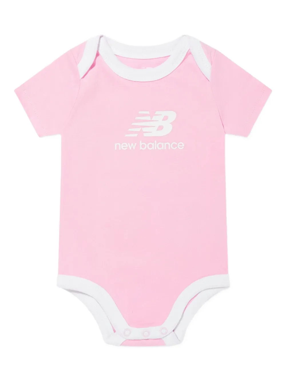 New Balance Kids Romper en slabbetje met logoprint Roze