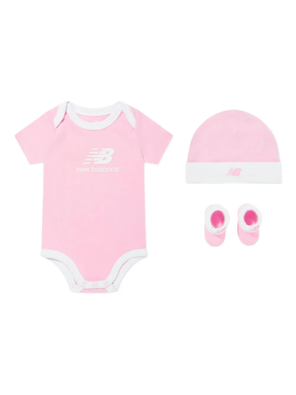 New Balance Kids ロゴ ボディスーツセット - ピンク New Balance Kids ロゴ ボディスーツセット - ピンク