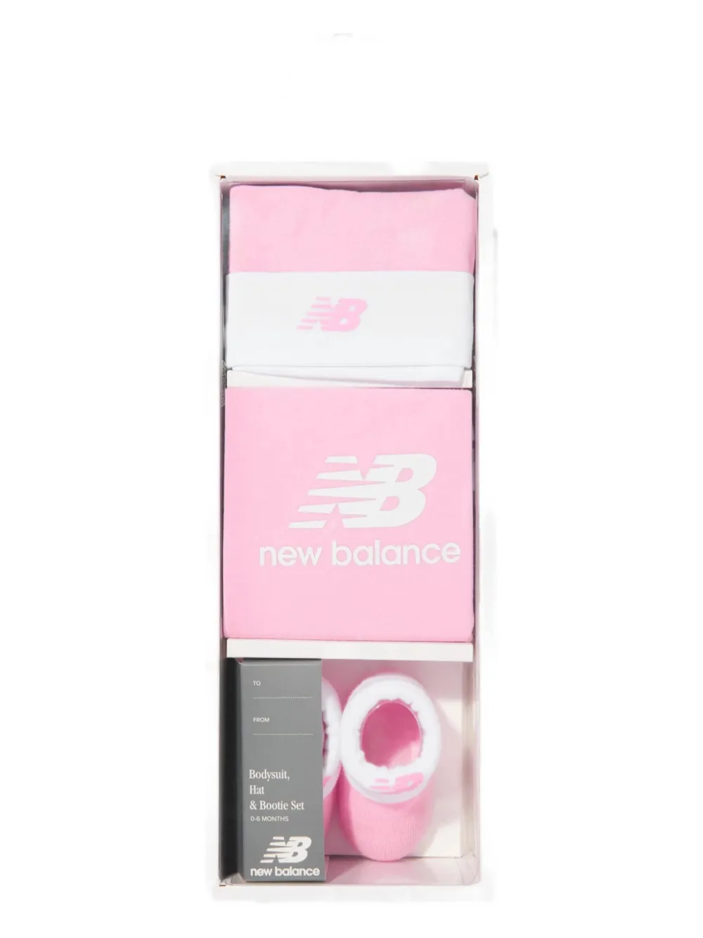 New Balance Kids Romper en slabbetje met logoprint Roze