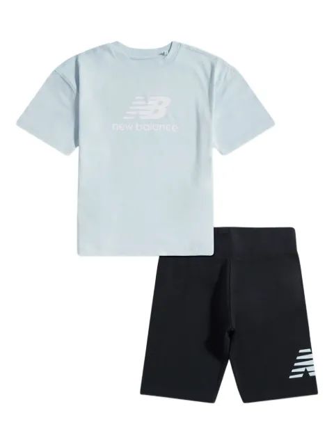 New Balance Kids logo graphic short sets