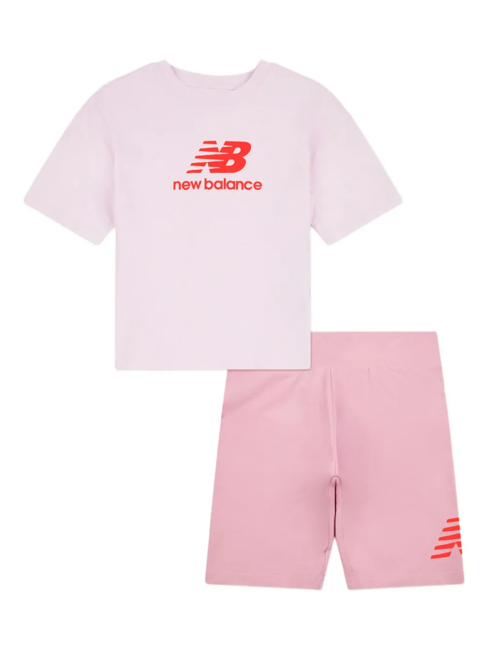 New Balance Kids logo-print short (set of two) | Pink | Image 1