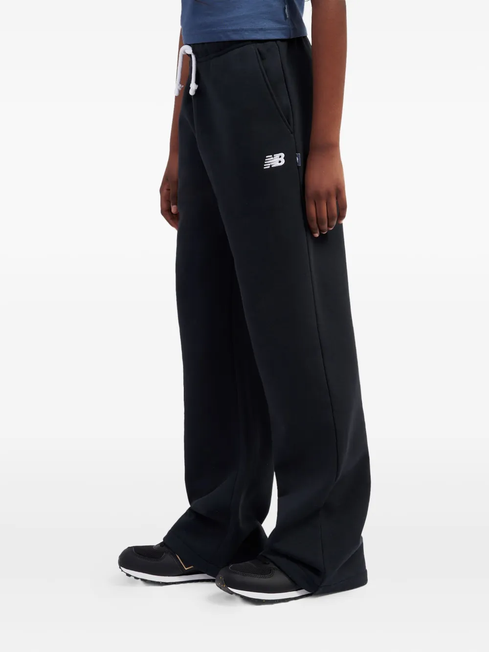 New Balance Kids Broek met trekkoord en logo Zwart