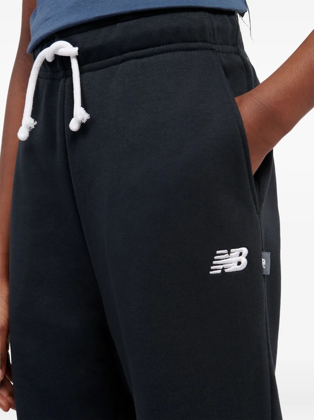 New Balance Kids Broek met trekkoord en logo Zwart