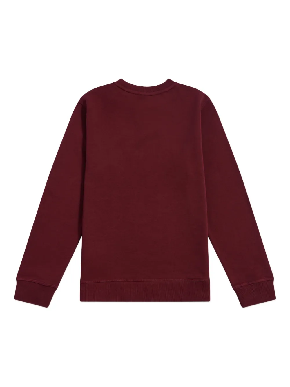 New Balance Logo Crew-neck Sweatshirt In Burgundy