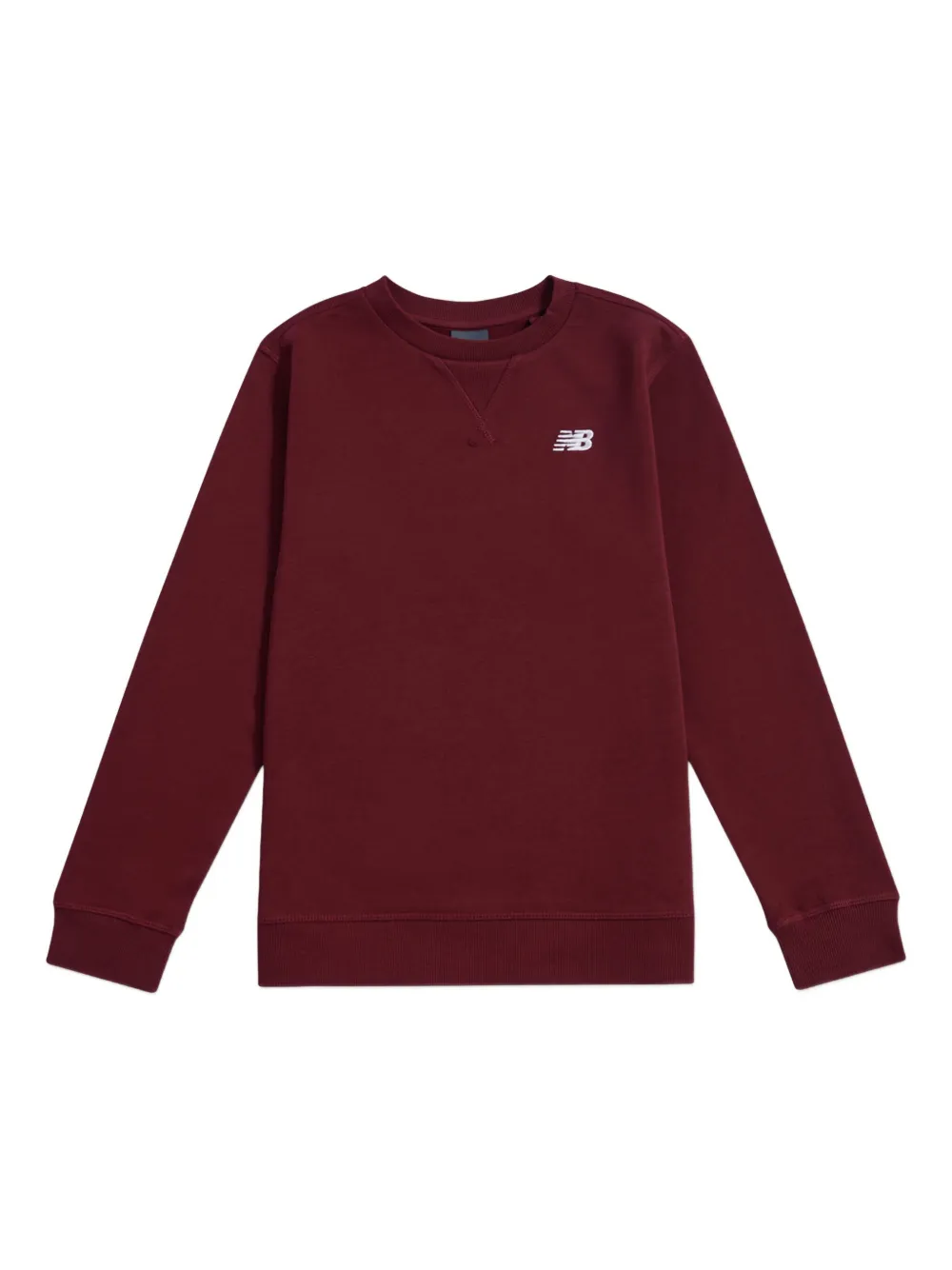 New Balance Logo Crew-neck Sweatshirt In Burgundy