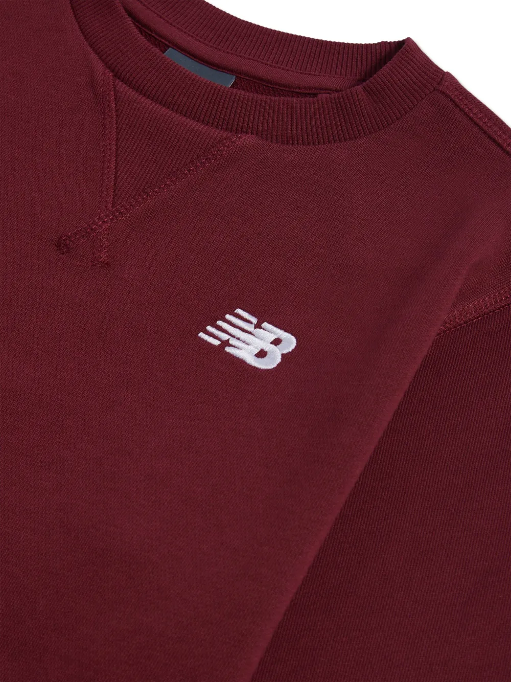 New Balance Logo Crew-neck Sweatshirt In Burgundy